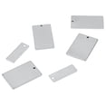 thumbnail image 4 of 10 Pièces Métal Plat Rectangle Blanc Estampage Charmes Métal Estampage Pendentifs Tag 9x25mm, 4 of 9