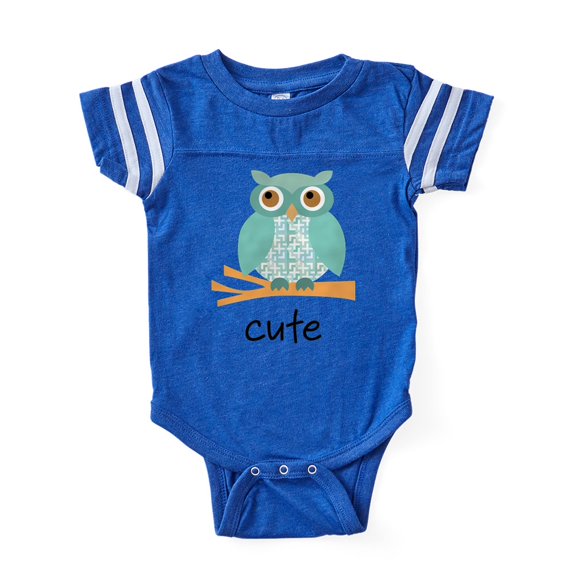 CafePress - Owl - Cute Infant Baby Football Bodysuit