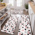 thumbnail image 2 of White Cow Black Spot Geometric Pattern Kitchen Rugs Sets Of 3,Kitchen Runner Rugs Non Skid Washable,Decorative Kitchen Floor Mats for Kitchen,Sink,Laundry,17"x30"+ 17"x47" + 17"x59", 2 of 6