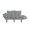 thumbnail image 2 of Cat Futon Couch, Black Silhouettes in Different Positions Friendly Furry Feline Domestic Pet, Daybed with Metal Frame Upholstered Sofa for Living Dorm, Loveseat, Black White, by Ambesonne, 2 of 4