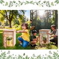 thumbnail image 5 of Wooden Butterfly Habitat Cage Kit Monarch Caterpillar Enclosure with Mesh Tent & Wood Frame, Detachable Insect Observation House for Kids Outdoor Garden, 5 of 6