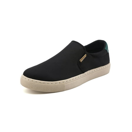 

Kesitin Mens Boat Shoes Comfortable Slip On Sneakers Casual Walking Shoes Black 8