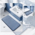 thumbnail image 2 of Alfombra de baño Yimobra, grande, supersuave, de espuma viscoelástica, 90 x 60 cm, color azul, 2 of 7
