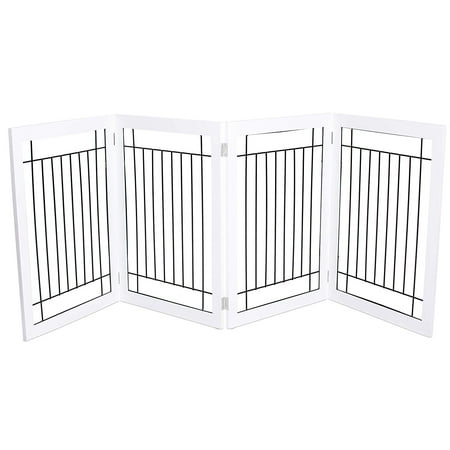 UPC: 0810004140134 | Internet s Best Traditional Wire Dog Gate – 4 Panel – 30  Tall – White
