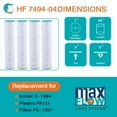 thumbnail image 4 of Hurricane 16 Pack HF7494-04 Advanced Pool and Spa Filter Cartridge Replacement, 4 of 11