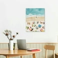 thumbnail image 2 of Shadudu Summer Beach Day People Swimming Canvas Wall Art 12x16 in, 2 of 5