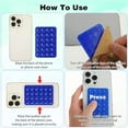 thumbnail image 4 of 2 Pcs Silicone Suction Phone Case Adhesive Mount, Suction Phone Case Mount Anti-Slip Hands-Free Mobile Accessory Phone Accessory Holder (Blue), 4 of 5