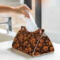 thumbnail image 5 of Tissue Box Cover, fun halloween pumpkins Rectangular Leather Tissue Holder - Tissue Case Facial Paper Organizer for Bathroom, Vanity Countertop, Tabletop, Car, Napkin, 5 of 6