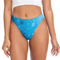 thumbnail image 1 of Balery Winter With Snowflakes Tangas de Algodón para Mujer con Estampado – Ropa Interior Sexy, Transpirable, G-string-Large, 1 of 6