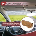 thumbnail image 2 of Estuche para Gafas de Sol para Coche Unique Bargains con Soporte Magnético Universal para Parasoles de Gafas de Sol para Coche Piel de Oveja Marrón 16.5x7cm 1 Pcs, 2 of 7