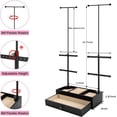 thumbnail image 6 of Sfugno Jewelry Organizer Stand Wood Basic Jewelry Drawer Storage Box with Double Rods & 6 Tier Jewelry Tree Stand Holder for Necklaces Bracelet Earring Ring, 6 of 6
