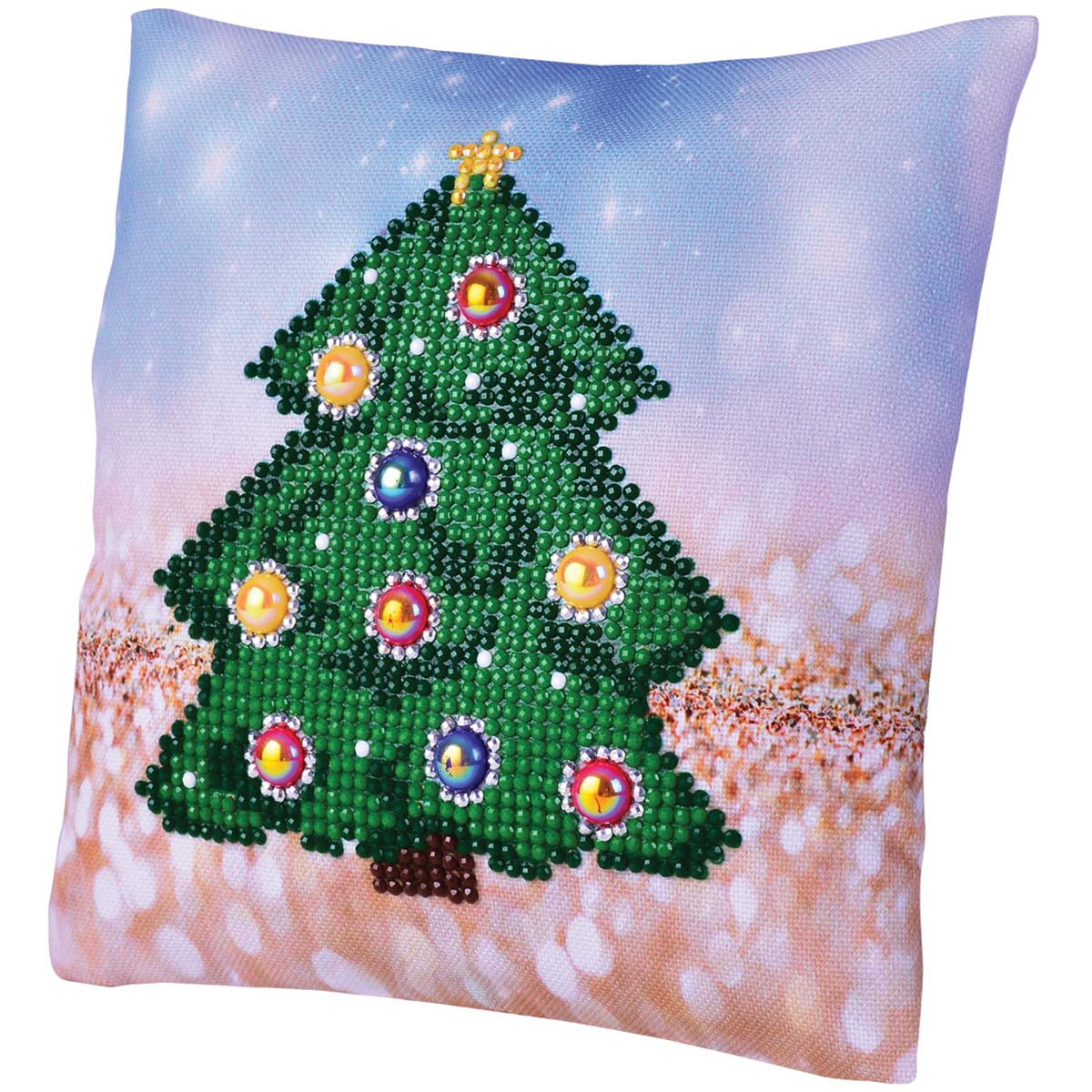 Holiday throw pillow Diamond Dotz® Christmas Tree Pillow Diamond Painting - Walmart.com