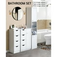 thumbnail image 6 of FurnitureR White Bathroom Storage Cabinet with Shelf/Drawers Narrow Corner Organizer Standing Cupboard, 6 of 6
