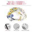 thumbnail image 5 of Kll Wildflower Honeybee Pattern Shower Cap & Bath Cap For Women,Reversible Oversized Waterproof Shower Caps For All Hair Lengths,Elastic Reusable Bathing Hair Cap, 5 of 9