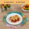 thumbnail image 4 of Turtle Coastal Round 13 Inch Placemats Set of 6, Summer Beach Coral Seahorse Green Wooden Retro HeatResistant Non Slip Place Mats for Dining Table, Wipeable Kitchen Table Mats for Housewarming, 4 of 9