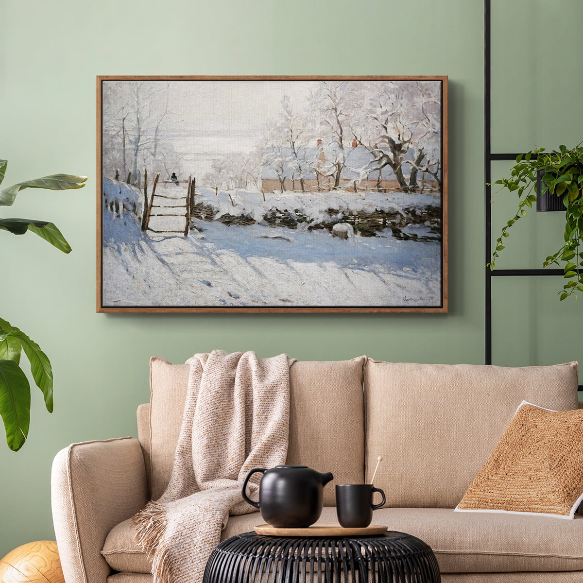 Vintage Landscape-CCLXXXIX By Wexford Home Framed in Walnut Wood Gallery Wrapped Canvas 27 in. x 41 in.