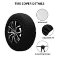 thumbnail image 2 of Bingfone Daisies Flowers Spare Tire Cover Weatherproof Universal Wheel Protectors for RV Camper Travel Trailer SUV Truck-16 inch, 2 of 8