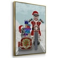 thumbnail image 3 of Christmas Mutts Christmas Chopper - Framed Gallery Wrapped Holiday Canvas - 27 x 41 - Gold Frame, 3 of 8