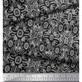 thumbnail image 3 of Soimoi Moss Georgette Fabric Floral & Moroccan Damask Print Fabric by The Yard 42 Inch Wide, 3 of 3