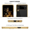 thumbnail image 4 of Samsung Galaxy Z Flip 4 Case, Galaxy Z Flip 4 Cover for Women Slim Lightweight Ring Holder Kickstand Magnetic Car Mount Supported Electroplated Samsung Galaxy Z Flip4 Case for Girls, Black, 4 of 7