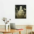 thumbnail image 2 of ARISTURING Ghost Painting, Floral Ghost Print, Dark Romantic Ghost Art Print, Halloween Ghost Decoration Wall Art, Academia Wall Art, Gothic Wall Decor, Framed Canvas, 16x20 inch, 2 of 4