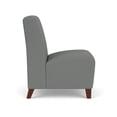 thumbnail image 2 of Siena Lounge Reception Armless Guest Chair / Walnut Wood Legs / Light Gray, 2 of 5