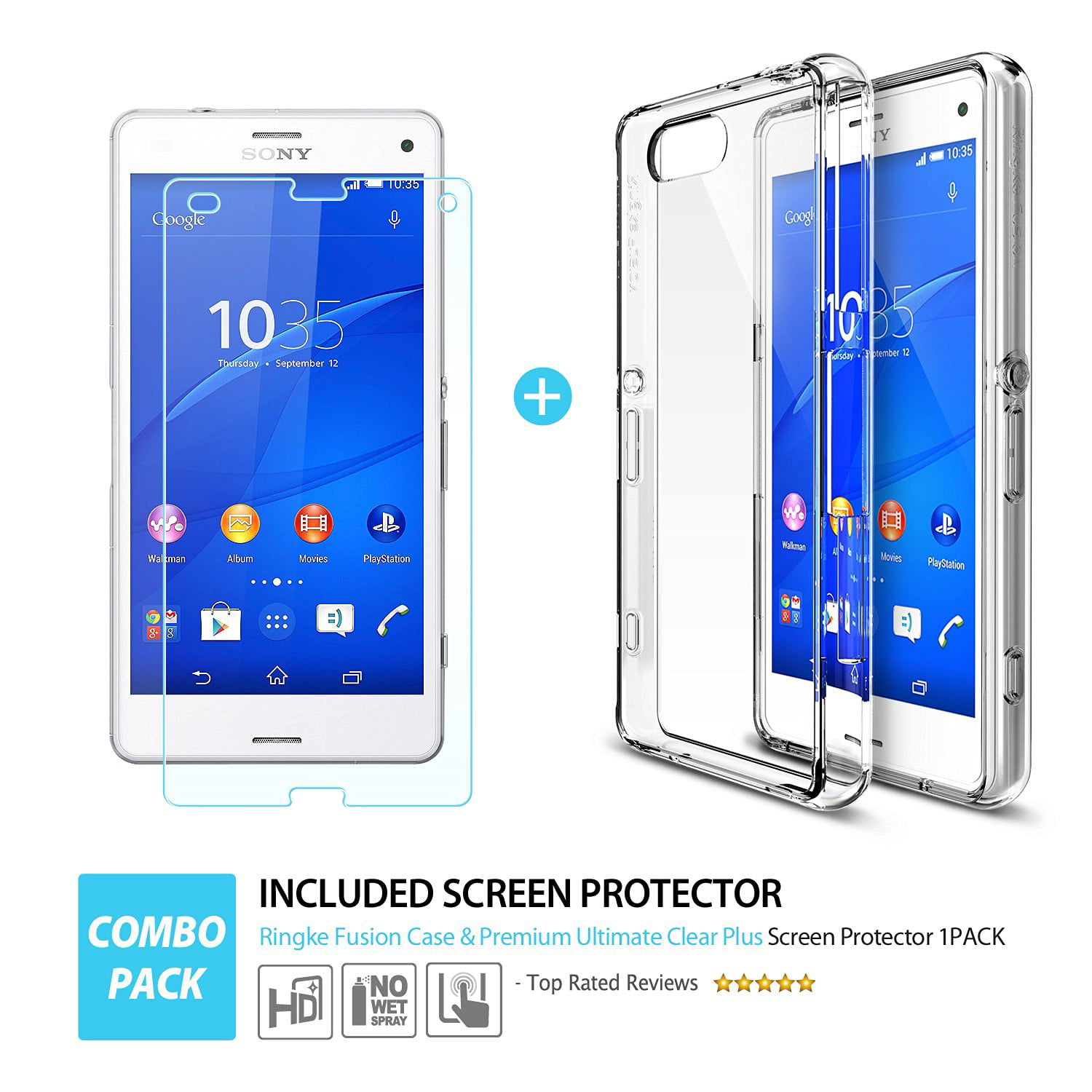Trouwens Belastingbetaler Herhaal Ringke Fusion Case Compatible with Sony Xperia Z3 Compact, Transparent PC  Back TPU Bumper Drop Protection Phone Cover - Clear - Walmart.com