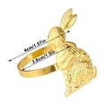 thumbnail image 3 of Plated Metal Napkin Buckle Banquet Cloth Ring Table Napkin Ring Easter Bunny Style Napkin Ring, 3 of 7