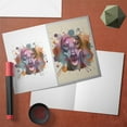 thumbnail image 3 of Dachshund Portrait Watercolor Vintage Retro Styles 5x7in Folded Greeting Card Wiener Dog Lover Gifts Idea Single Note Card with Envelope - 00001, 3 of 5