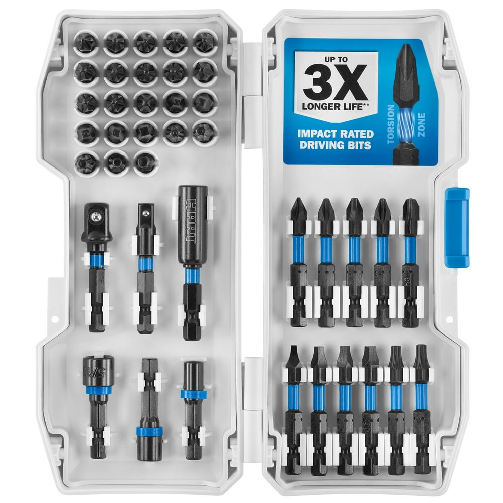 HART 40Piece Impact Driver Bit Set with Torsion Zone