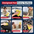 thumbnail image 4 of Microfiber Cleaning Cloth Yellow - 24 Pcs 12.5"x12.5" High Performance 1200 Washes, Ultra Absorbent Towels Weave Grime & Liquid for Streak-Free Mirror Shine Car Washing, 4 of 4
