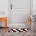 thumbnail image 5 of Red Watercolor Cherries on Black and White Checkers Small Area Rug, Non-Slip Door Mat Indoor Floor Mat, Washable Kitchen Rug Entrance DMat for Bedroom Living Room, 5 of 7