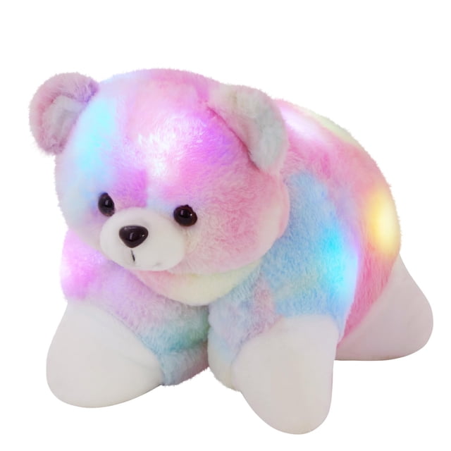 Oso de peluche musical con forma de arcoíris, 38 cm, de Glow Guards