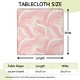 thumbnail image 2 of Pink White Gold Marble Pattern Square Fitted Tablecloth with Elastic Edge,Square Table Cover,Washable Elastic Table Cover for Home Kitchen Party Decor 36"x36", 2 of 6