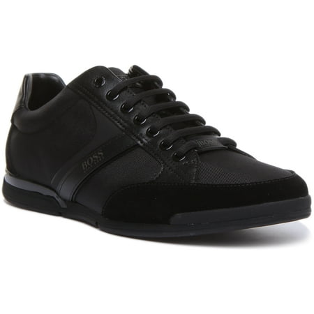 

Hugo Boss Saturn Men s Low Top Lace Up Synthetic Trainers In Black Size 8