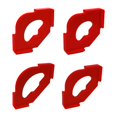 thumbnail image 2 of Plantillas de posicionamiento de ángulo de arco 4x Corte de bricolaje Círculo de bricolaje Plantillas de enrutamiento de esquina de carpintería rojo, 2 of 8
