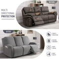 thumbnail image 7 of Timeles Recliner Covers, Stretch Reclining Chair Covers, Recliner Sofa Slipcovers Stripe Jacquard Recliner Couch Covers Furniture Protector Covers for Pet Kid (3 Seater, Light Gray), 7 of 7