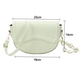 thumbnail image 2 of Adecuado para viajes diarios, citas, nuevo bolso de sillín de moda retro, bolso de cuero artificial con un solo hombro, verde, 2 of 5