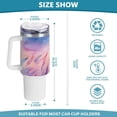 thumbnail image 3 of SKYSONIC Insulated Tumblers with Lids and Straws Handles 40oz Water Bottle Feather Colorful Travel Mug Reusable Stainless Steel Thermos Vacuum, 3 of 7