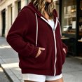 thumbnail image 6 of Nugftut Hoodies for Women Plus Size Full Zip-Up Jacket Oversized Lightweight Sweatshirts Baggy Workout Hoodies with Pockets, 6 of 8