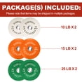 thumbnail image 4 of FlexWave 2-Inch Olympic Bumper Weight Plate Set，with Steel Hub, Multicolored, Multiple Sizes，for Strength Training & Home Gym, 4 of 8