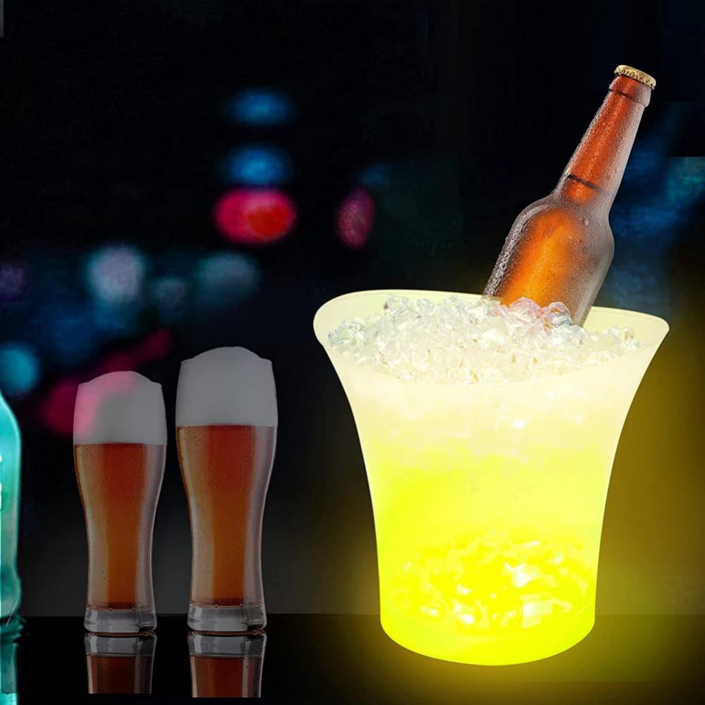 7 LED Colour Changing Ice Bucket Champagne Wine Drinks Cooler Bar Party Xmas 