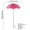 Hot Pink_New#3487, variant on Large Garden Parasol with Plant Stake | Outdoor Sun & Rain Protection Umbrella for Potted Plants | Durable Rubberized Cloth & Metal Frame | Spacious Shade Cover | Easy Installation