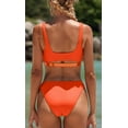 thumbnail image 4 of Charmo Sporty Bikini Swimsuits for Women Push Up Bathing Suit 2 Piece High Cut bikini, 4 of 7