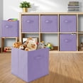 thumbnail image 5 of Casafield Set of 6 Fabric Storage Cube Bins, Lavender Purple - 13" Collapsible Foldable Cloth Baskets for Shelves and Cubby Organizers, 5 of 7