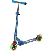 Gotrax KX6 foldable Kick Scooter for Kids Age 5-10, 3 Adjustable Heights and 6" PU Flash Wheels and High Precision ABEC-7 Wheel Bearing, Aluminum Alloy Frame and Max Load 176lbs for boy and girls Blue