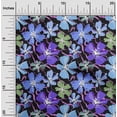 thumbnail image 2 of oneOone Cotton Cambric Purplish Blue Fabric Floral Sewing Craft Projects Fabric Prints By Yard 56 Inch Wide, 2 of 4