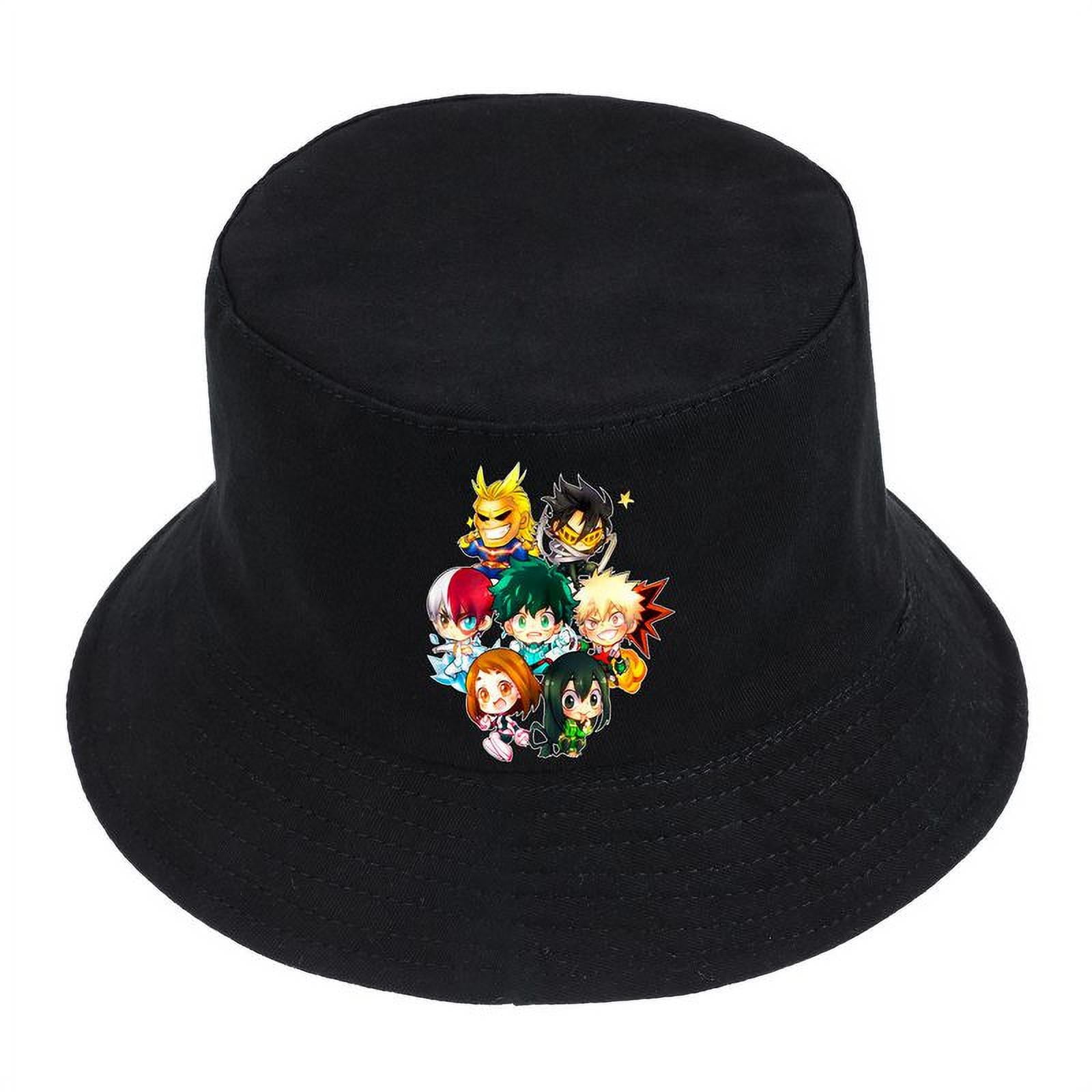 Anime One Piece Print Bucket Hat Head Circumference 56-58cm Unisex Spring Summer Autumn Winter