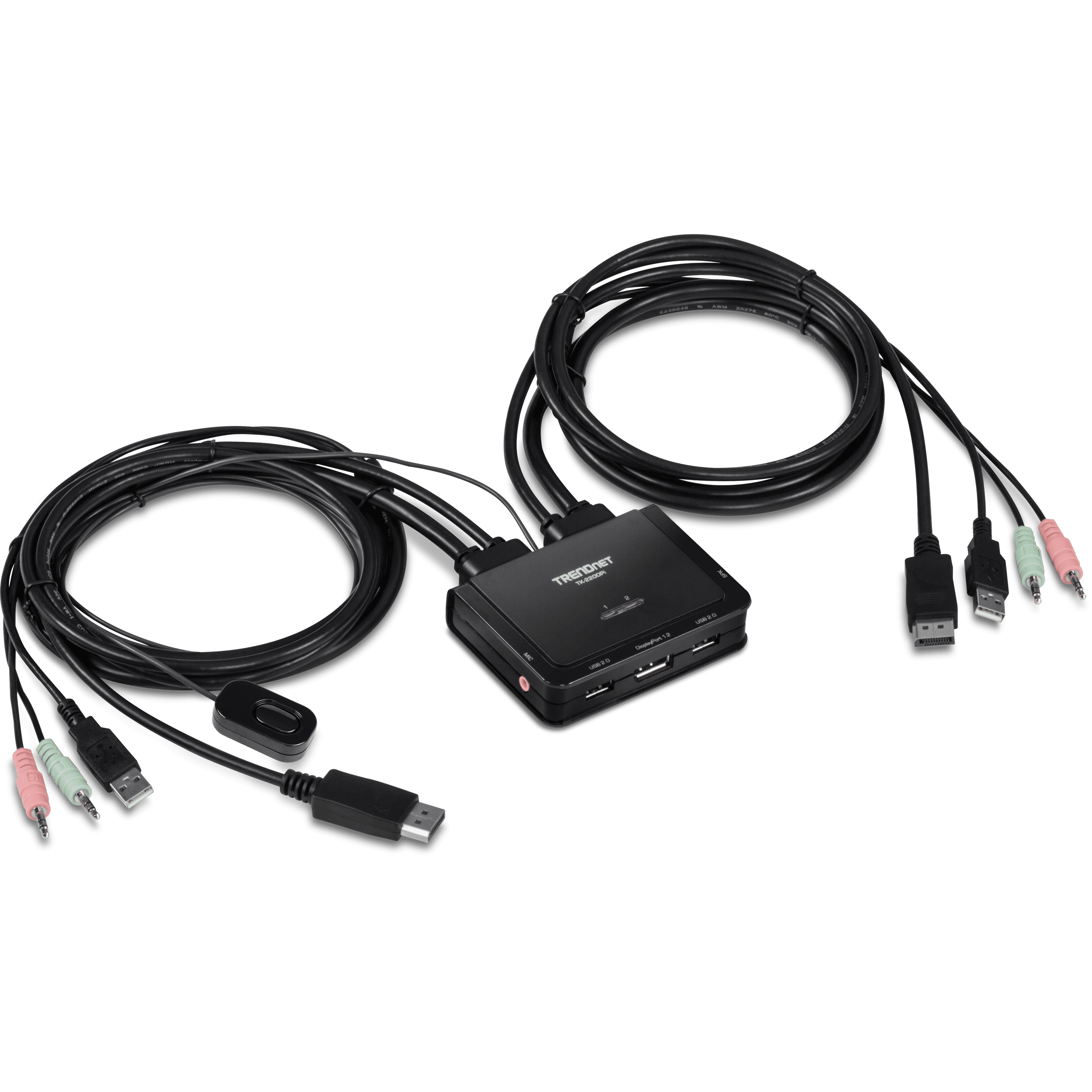 TRENDnet TK-220DPi, 2-Port 4K DisplayPort KVM Switch