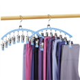 thumbnail image 3 of Organizador de armario NQ perchas de metal giratorias para pantalones azul, 3 of 5